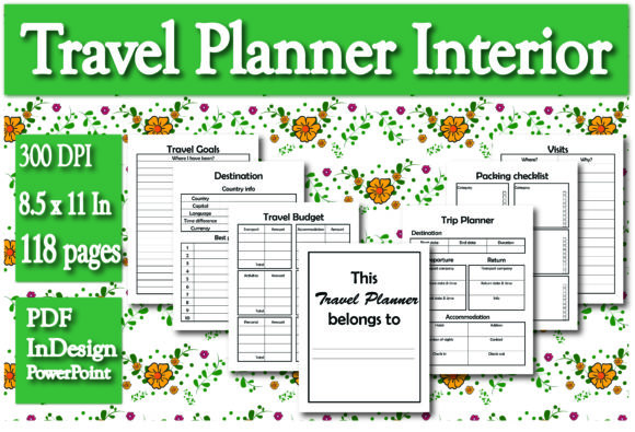 Download KDP Travel Planner Interior - Kdp travel planner Collection
