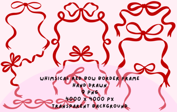 Download Whimsical Red Bow Border Frame - Bow border frame Collection