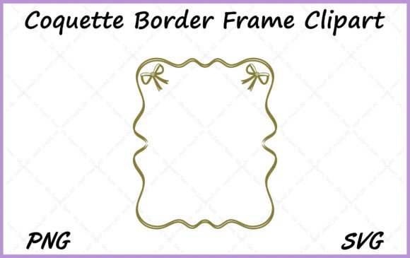 Download Coquette Bow Border Frame Vector PNG SVG - Bow border frame Collection