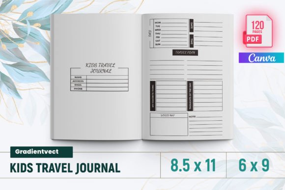 Download (KDP) Kids Travel Journal Canva - Premium Resources