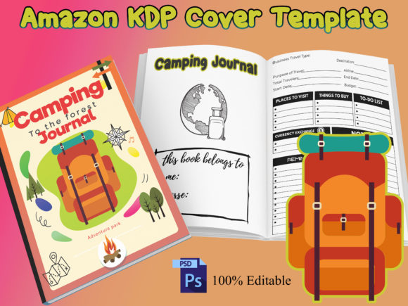 Download Camping Journal Cover Template for Kdp - Premium Resources