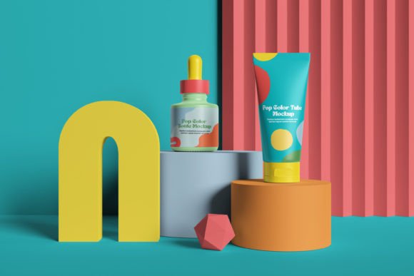 Download Pop Color Cosmetic Packaging Mockup - Cosmetic packaging Collection