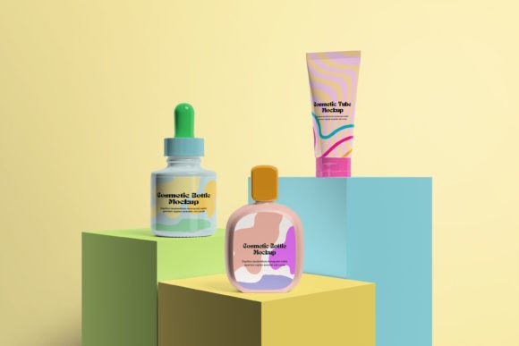 Download Pop Style Cosmetic Packaging Mockup - Cosmetic packaging Collection