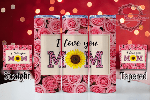 Download Pink Floral Mom Gift Tumbler Wrap - Floral mom gift Collection