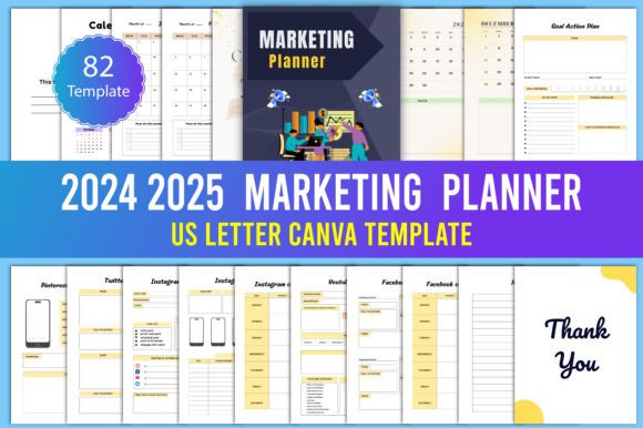 Download 2024-2025 Marketing Planner Canva - Marketing planner Collection