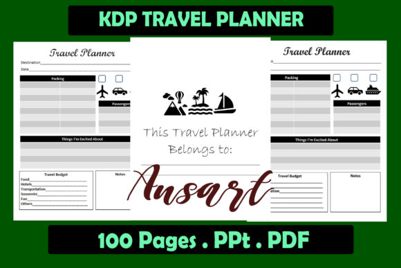 Download KDP Interior Travel Planner - Premium Bundle