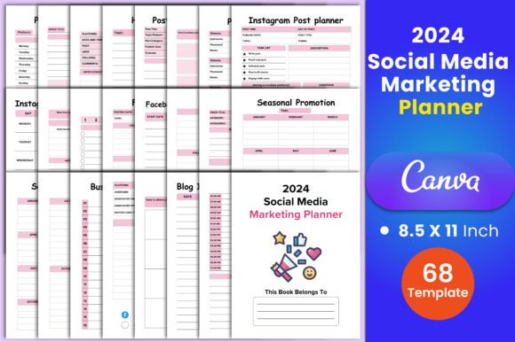 Download 2024 Social Media Marketing Planner - Marketing planner Collection