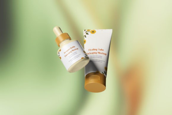 Download Floating Cosmetic Packaging Mockup - Cosmetic packaging Collection